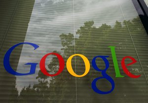 In this Thursday, April 12, 2012, photo, a Google logo is displayed at the headquarters in Mountain View, Calif.