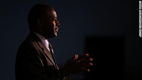 Republican presidential candidate Ben Carson speaks during a Distinguished Speakers Series event at Colorado Christian University on October 29, 2015 in Lakewood, Colorado.