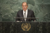 Sergey V. Lavrov, Minister for Foreign Affairs of the Russian Federation, addresses the general debate of the General Assembly’s seventy-first session.
23 September 2016 (UN Photo)