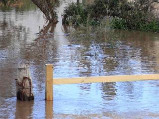 Flooding in the town of Charlton, Victoria.