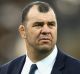 PERTH, AUSTRALIA - SEPTEMBER 17: Wallabies coach Michael Cheika watches players warm up prior to the Rugby Championship ...