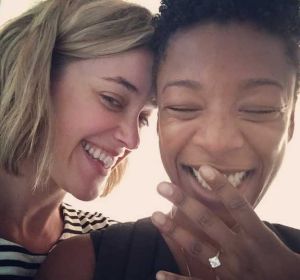 Samira Wiley, right.