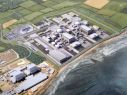 Aerial view of the completed Hinkley C project. Artists impression by EDF Energy.