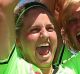 Canberra United players celebrate their W-League grand final victory against Perth Glory in December last year.