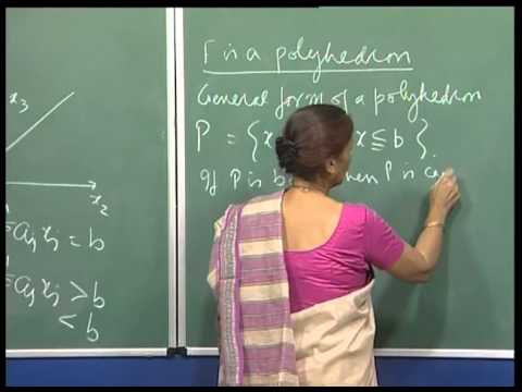 Mod-01 Lec-05 Convex sets, dimension of a polyhedron, Faces, Example of a polytope.