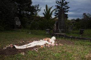 'Peace in Death' by Rachel Sheree which is part of the Hidden Rookwood Cemetery Sculpture Exhibition.