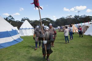 SYDNEY, AUSTRALIA - SEPTEMBER 24: Vikings at the St Ives Medieval Faire in the Showground on September 24, 2016 in ...