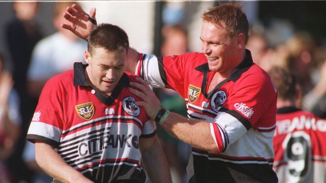 Long fight: Greg Florimo (right) is leading the battle to bring the Bears back into the top league.