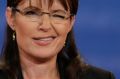 Republican vice presidential candidate  Sarah Palin winks during the 2008 debate against Joe Biden.