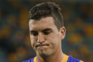 Apologetic: Tom Rockliff of the Lions