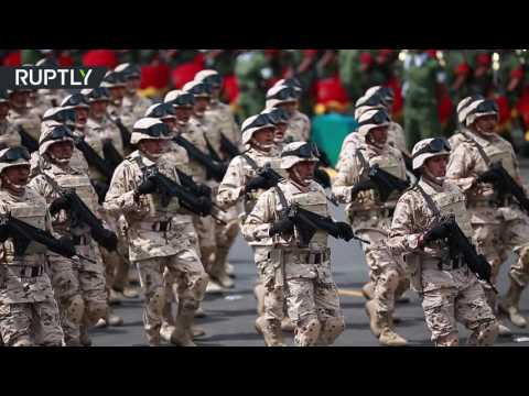 Huge military parade on Independence Day in Mexico