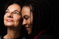 The director of The Baulkham Hills Ladies Troupe, Ros Horin, with performer and refugee Yordanos Haile-Michael. 