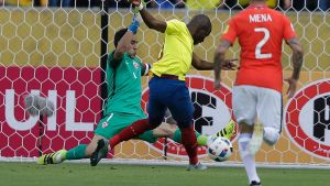 Looking fit: Enner Valencia in action against Chile.