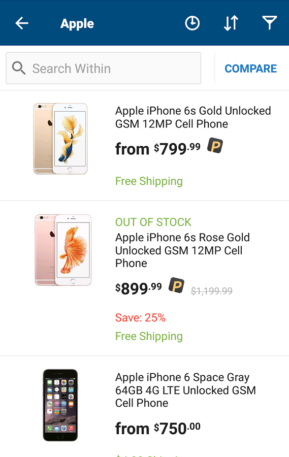    Newegg Mobile- screenshot  