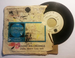 Envelope direct from Orpheum Records.  Postmark August 1968.