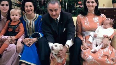 LBJ Family and their dog (Wikimedia Commons)