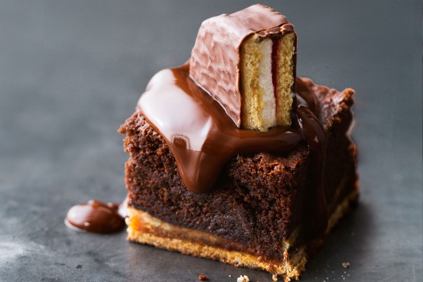 Wagon Wheel brownie squares