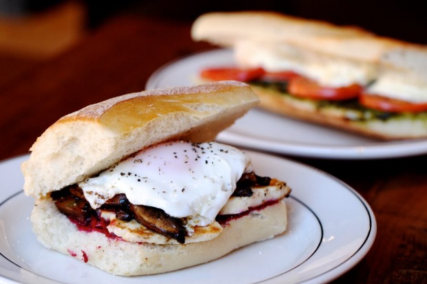 By day, Two Chaps is a fantastic cafe that doesn't make a big deal about the fact it's vegetarian. Mushroom, haloumi and ...