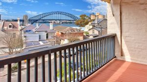 The Lavender Bay property has views of the Harbour Bridge and Opera House.