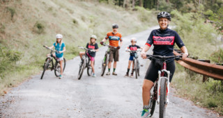 Rachel Thielmann is an advocate for allowing mountain biking at Ragged Mountain, and she says her whole family would benefit. Photo by Eze Amos