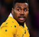 Samu Kerevi helped steer the Wallabies to victory.