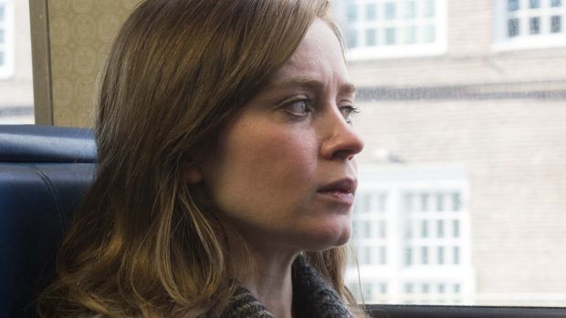 Emily Blunt as overweight alcoholic Rachel Watson in the film adaptation of <i>The Girl On The Train</i>.