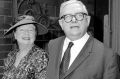 Herbert Evatt and his wife Mary Alice in February 1960 when he was sworn in a Chief Justice of NSW.