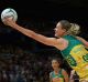 Unstoppable: Australia's Caitlin Bassett shot a perfect 47 from 47 against the Silver Ferns.