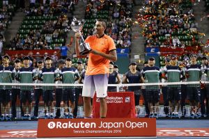 Another one: Nick Kyrgios claimed his third tournament victory of 2016. 