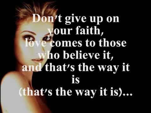 THAT'S THE WAY IT IS (LYRICS) - CELINE DION