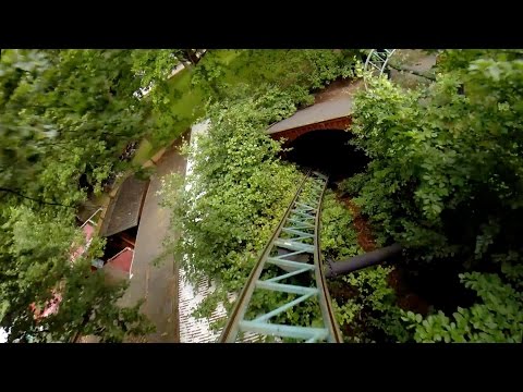 Mine Train Ulven Roller Coaster POV Bakken Amusement Park Denmark