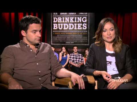 Olivia Wilde and Jake Johnson Went to Work Drunk For Drinking Buddies | POPSUGAR Interview