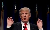 Republican presidential nominee Donald Trump addresses supporters in Maryland. REUTERS/Mike Segar