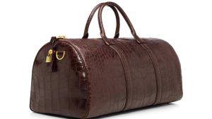 <b>Tom Ford Buckley Alligator Duffle</b><br>
If even the best simply won't do, this is the bag for you. Crafted of ...