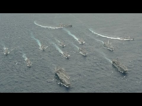 US Navy Strike Group Shows Its Force In The Philippine Sea