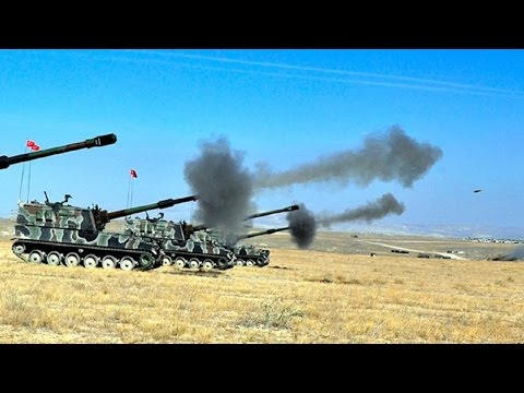 Syria War 2016 - Russian Airstrikes ISIS in Syria - Turkish military launch strikes in Jarablus