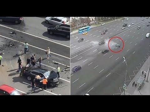 Vladimir Putin's official car crash in Moscow which killed the Russian president's driver