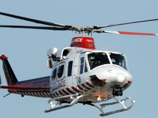 An Air Ambulance comes in to land a Essendon Airport. NOTE THIS IS PROBABLY NOT THE HELICOPTER INVOLVED IN YESTERDAY'S FATAL WINCH ACCIDENT.