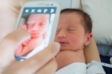 The arrival of your baby can be photographed before you're out of the labour ward. 