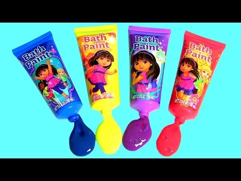 Learn Colors with Dora the Explorer Bath Paint Mickey Minnie Bath Bomb, Peppa Pig bath bomb