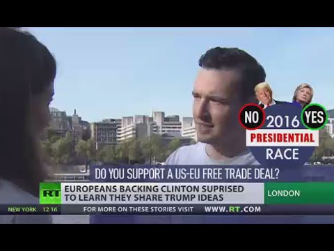 Terrified of Trump? Europeans backing Clinton surprised to learn they share Donald's ideas