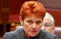Senator Pauline Hanson during Question Time in the Senate on Monday 10 October 2016. fedpol Photo: Alex Ellinghausen