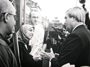 Salma Yaqoob confronts Roger Godsiff MP in 2005