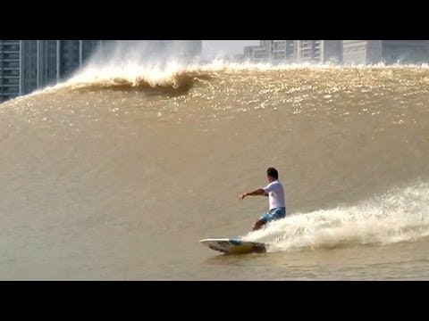 Surfing China's River Wave - The "Silver Dragon"