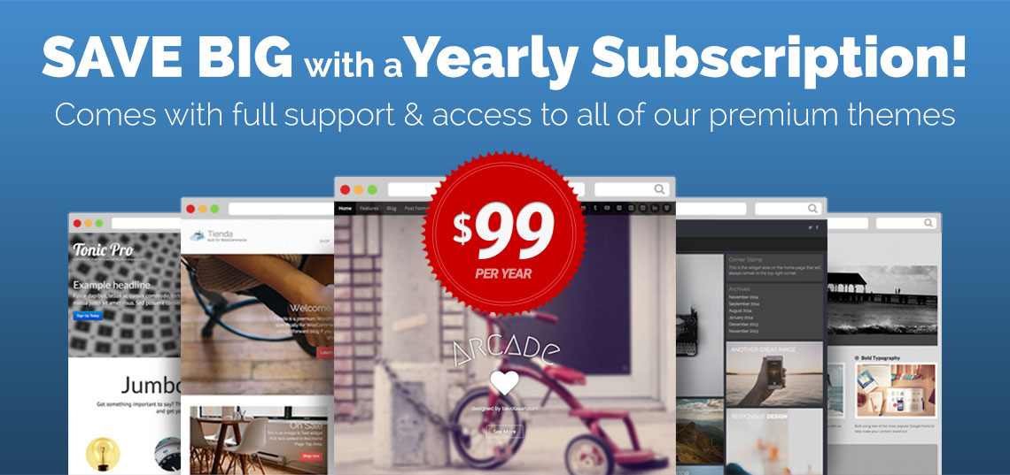 Yearly Subscription to Themes by bavotasan.com