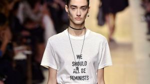 Top look: Dior's T-shirts quoted author Chimamanda Ngozi Adichie.