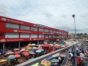 The Kaneshi market is a trading centre in Kaneshie, Accra, Ghana. It was built in the 1970s. The name "Kaneshie" means "under the lamp" referring to its beginnings as a night market