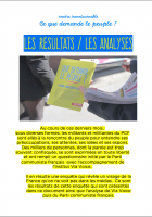 Rendre incontournable ce que demande le peuple ! Les résultats / les analyses de la grande consultation citoyenne