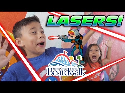 LASER MADNESS at The Santa Cruz Beach Boardwalk! LASER TAG & THE VAULT