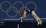 Canada's Shawnacy "Shawn" Barber competes in the final of the men's pole vault during the athletics competitions of the 2016 Summer Olympics, Rio de Janeiro, Brazil